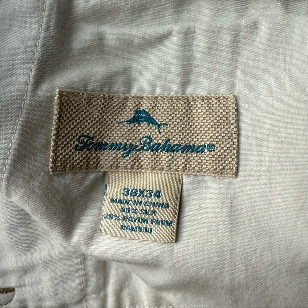 Tommy Bahama Tan Colour Silk Blend Trouser Dress Pants - Picture 10 of 14